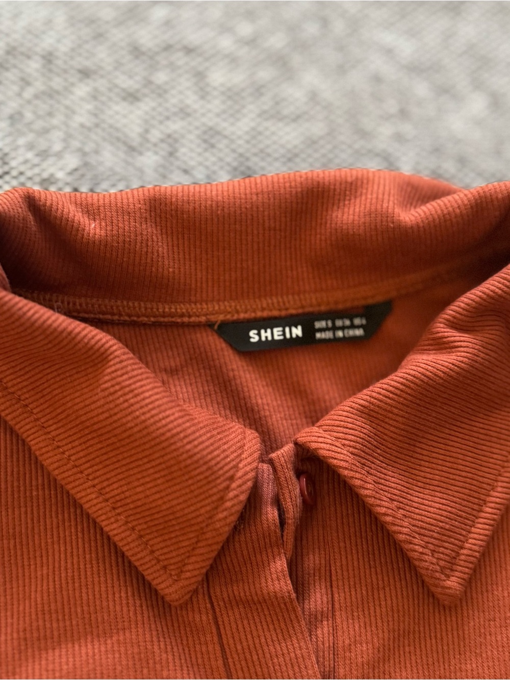 SHEIN Rust Collared Cutout Button-Front Mini Dress - Picture 4 of 6
